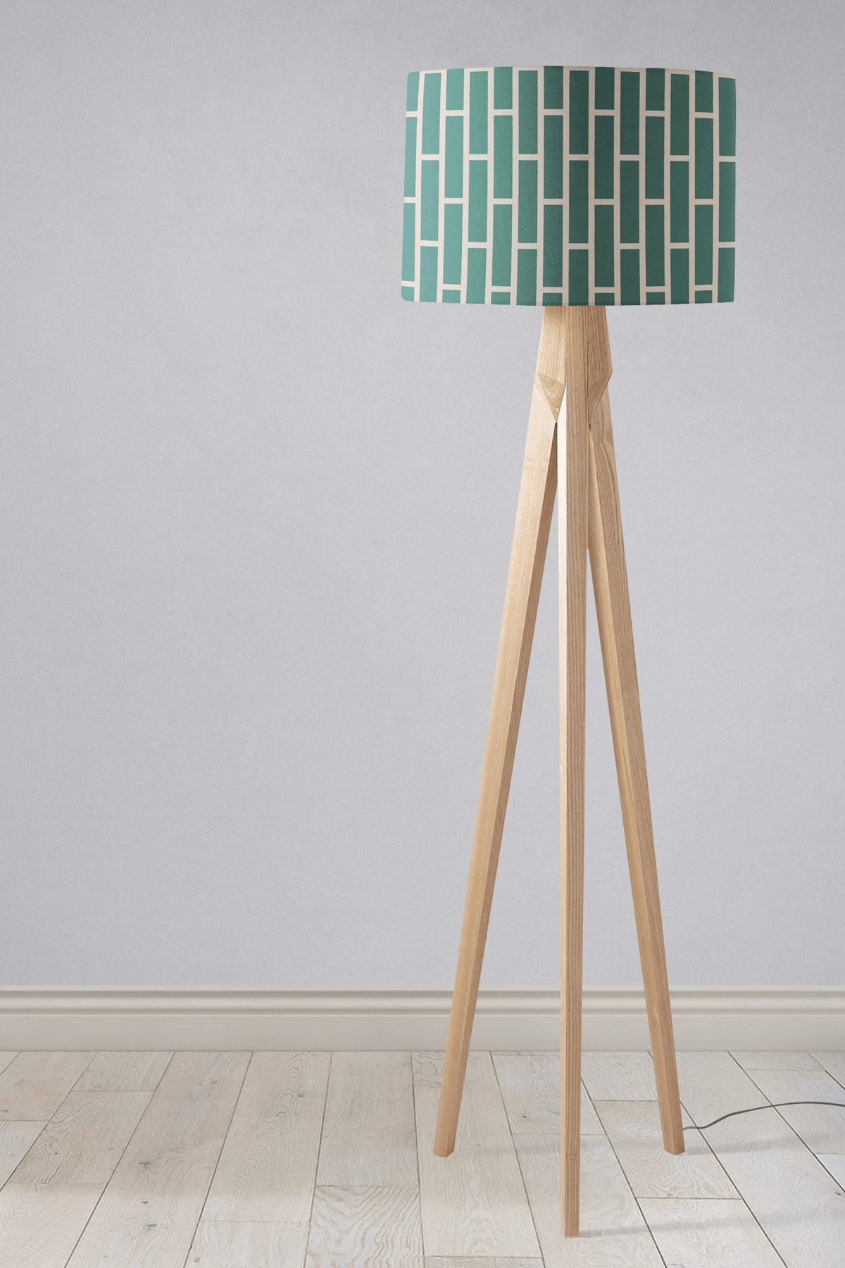Green and Beige Geometric Lampshade - Shadow bright