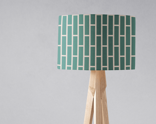 Green and Beige Geometric Lampshade - Shadow bright