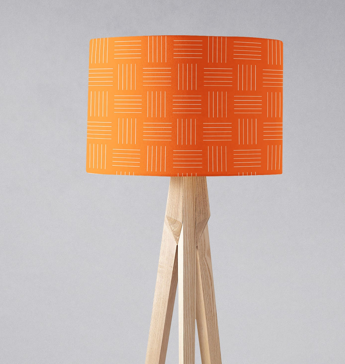 Orange Lines Geometric Contemporary Lampshade, Ceiling or Table Lamp Shade - Shadow bright