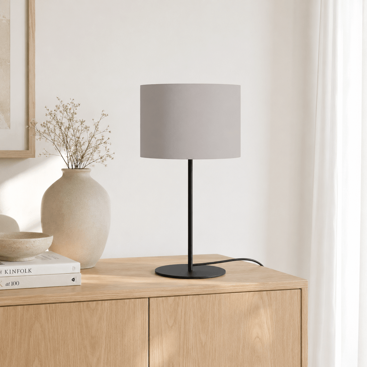 Plain Dove Grey Lampshade, Ceiling or Table Lamp Shade - Shadow bright