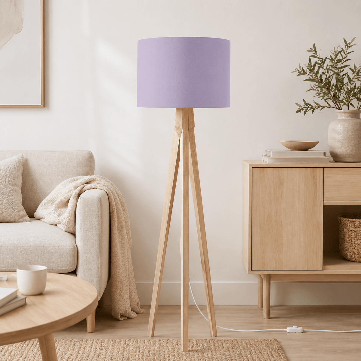 Plain Lavender Lampshade, Lilac Ceiling or Table Lamp Shade - Shadow bright
