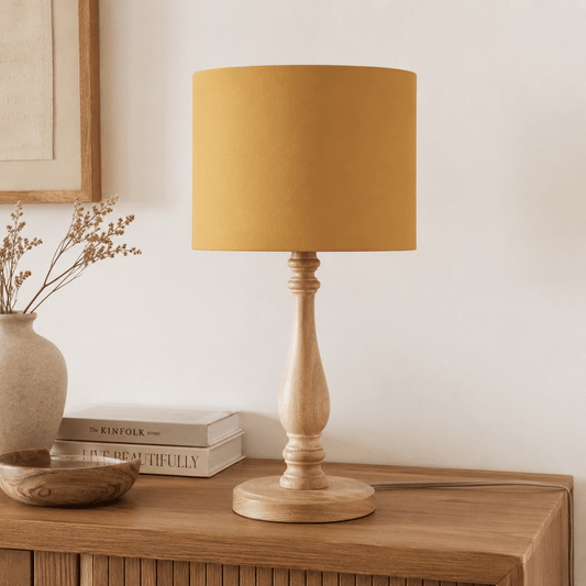 Plain Mustard Lampshade, Yellow Ceiling or Table Lamp Shade - Shadow bright