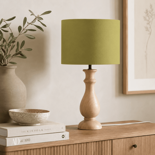 Plain Olive Green Lampshade, Ceiling or Table Lamp Shade - Shadow bright