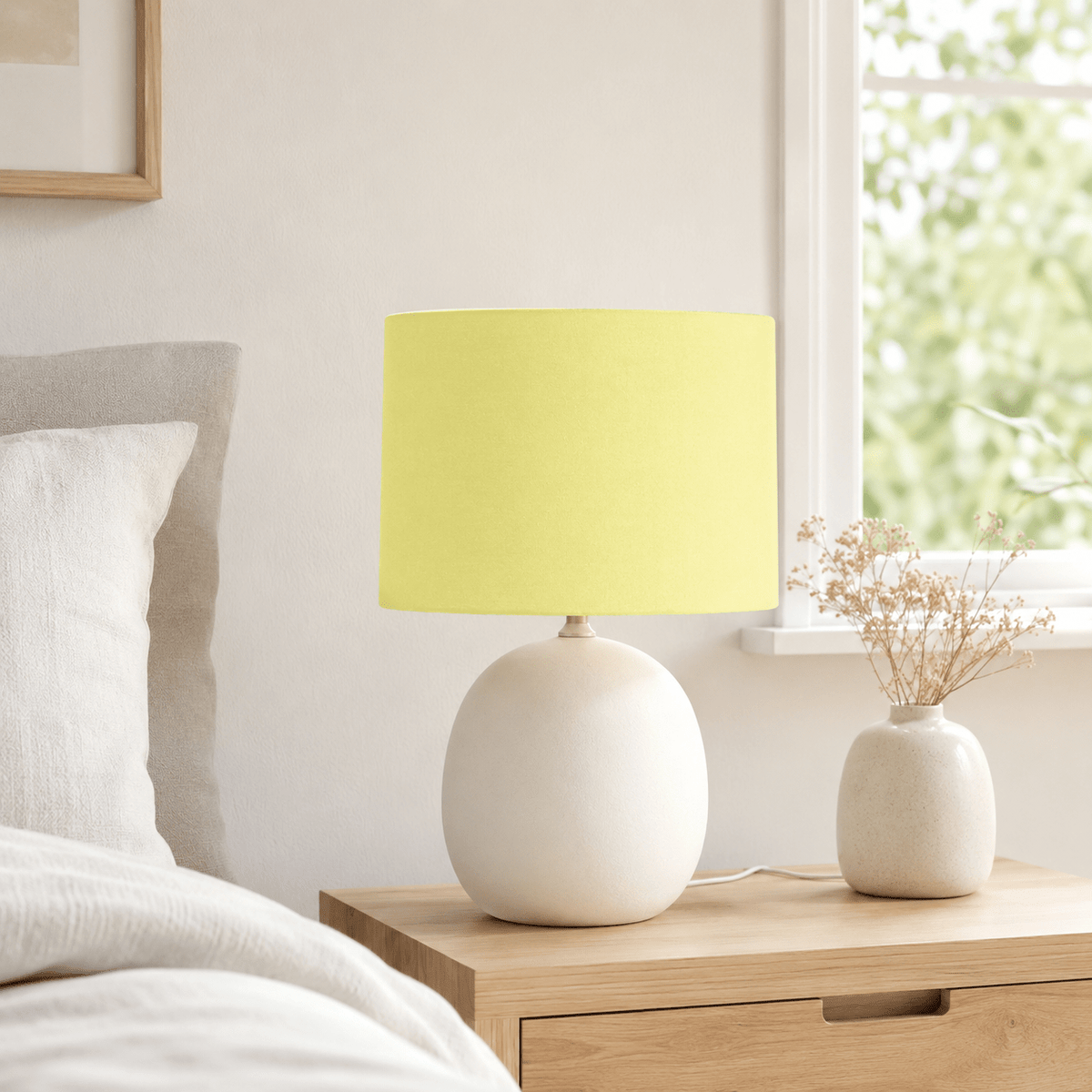 Plain Pale Lemon Lampshade, Ceiling or Table Lamp Shade - Shadow bright