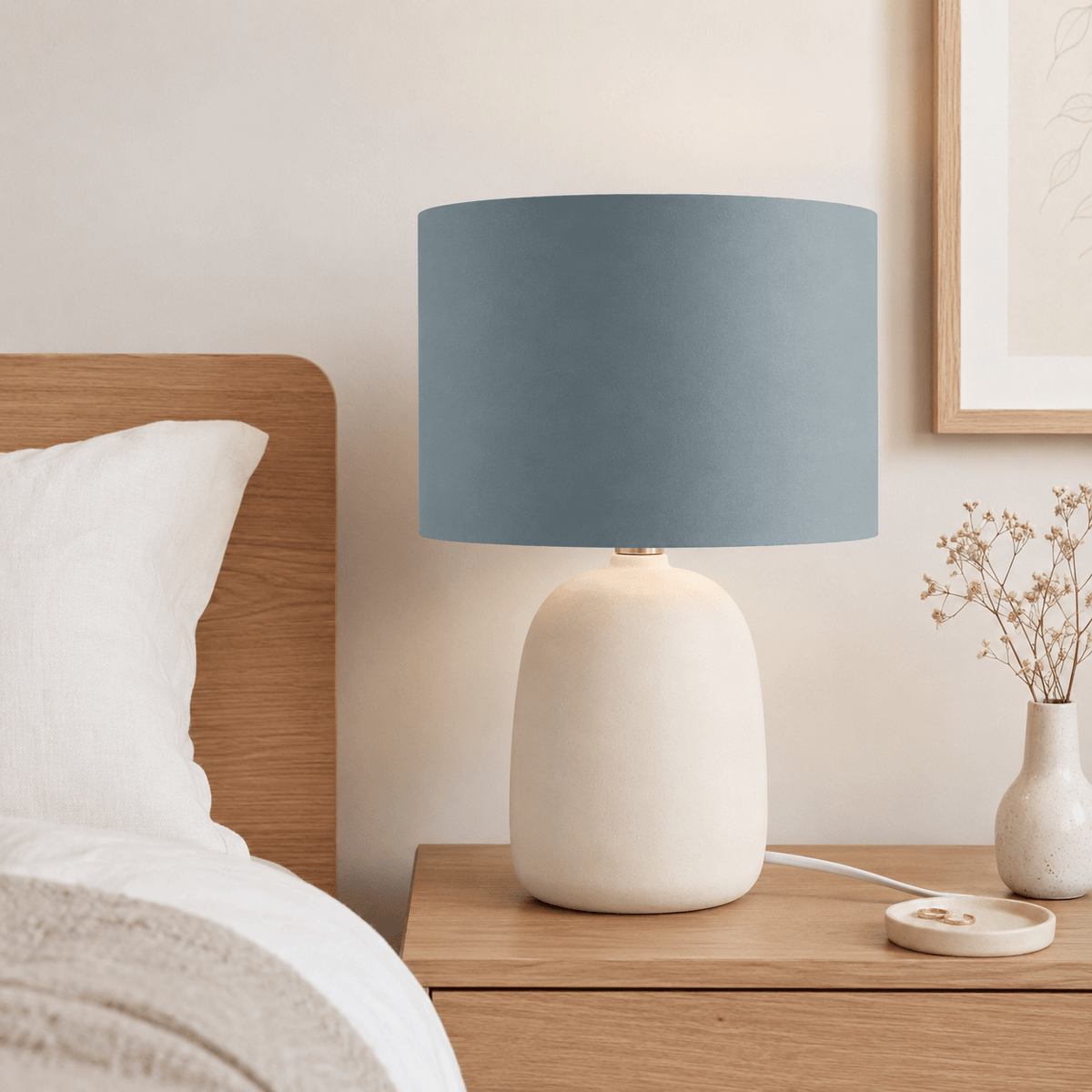 Plain Petrol Blue Lampshade, Ceiling or Table Lamp Shade - Shadow bright