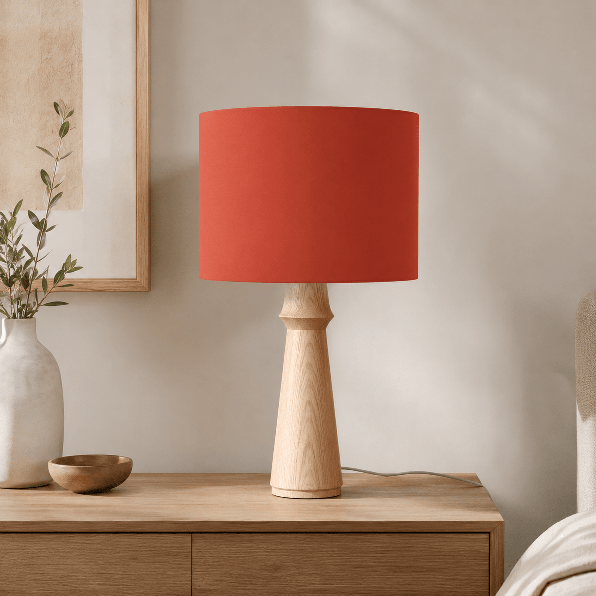 Plain Rust Red Lampshade, Ceiling or Table Lamp Shade - Shadow bright