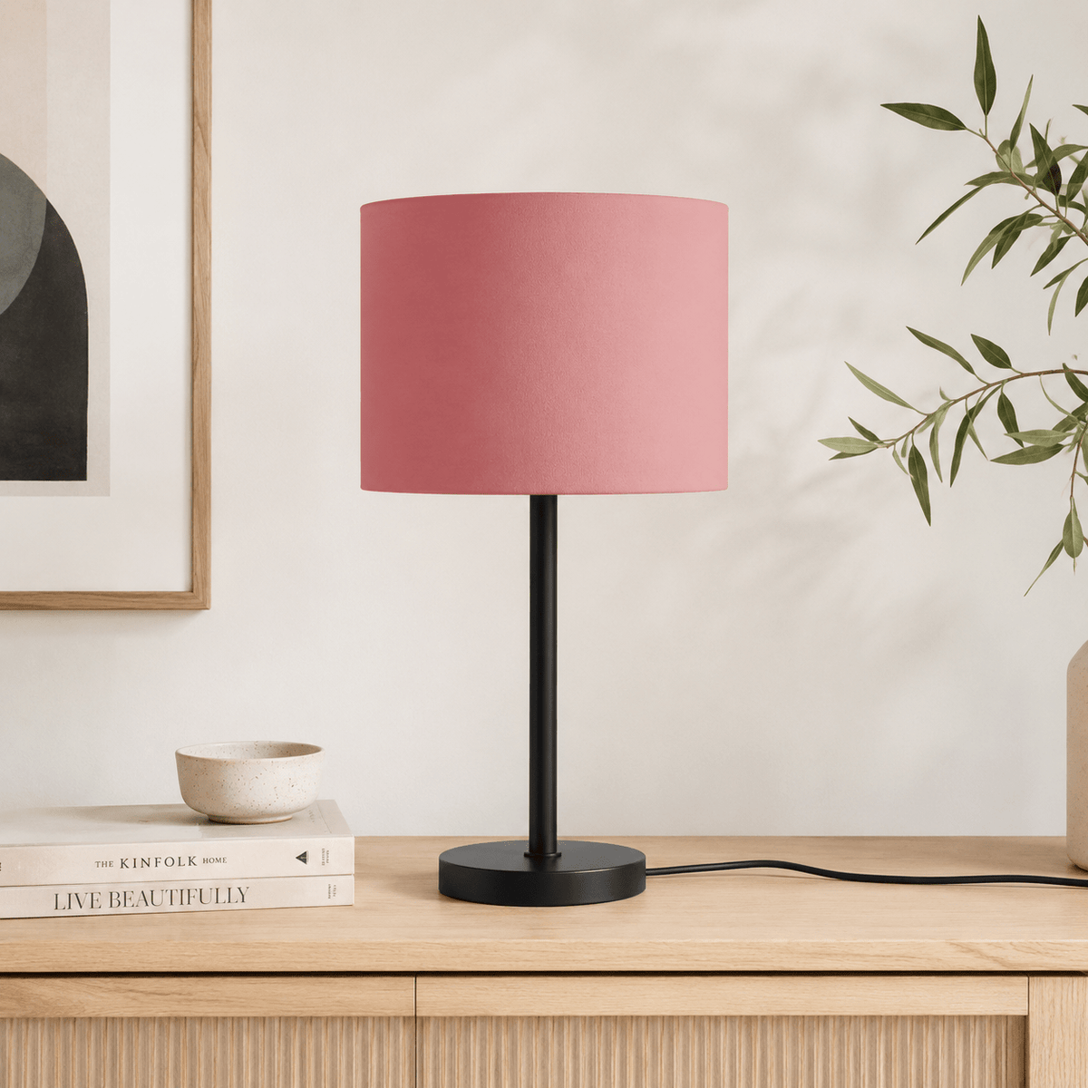 Plain Terracotta Pink Lampshade, Ceiling or Table Lamp Shade - Shadow bright