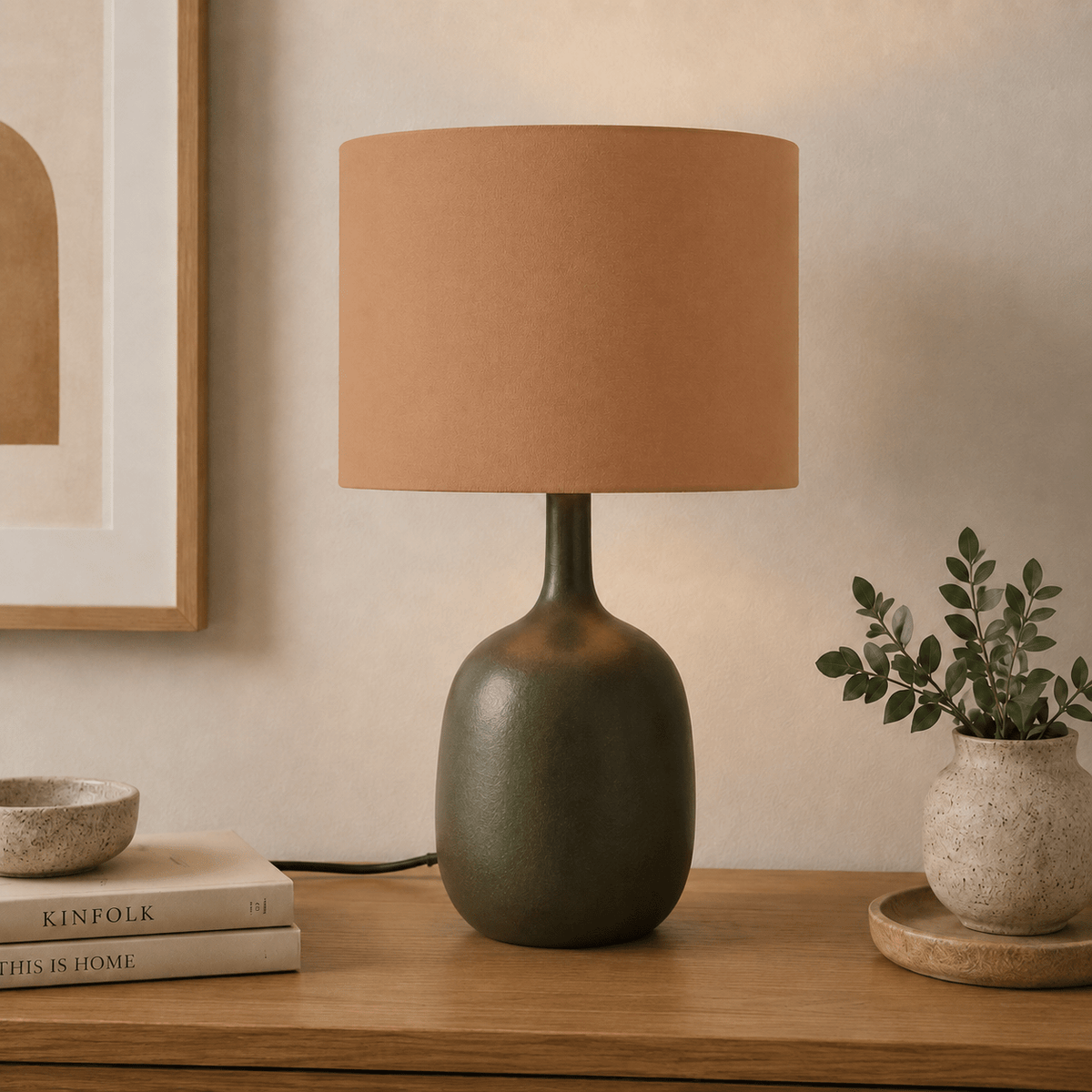 Plain Toffee Lampshade, Brown Ceiling or Table Lamp Shade - Shadow bright