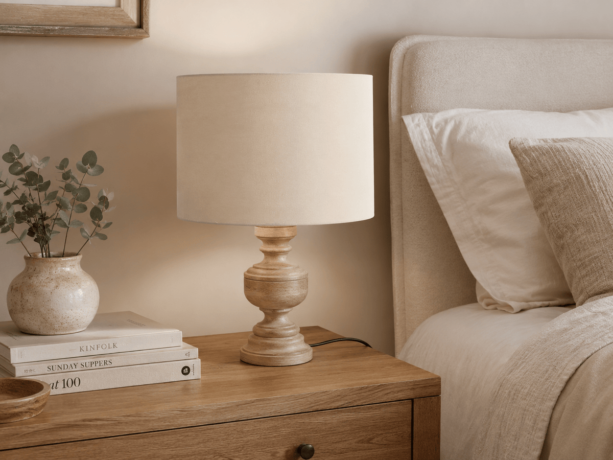 Plain Warm Sand Lampshade, Beige Ceiling or Table Lamp Shade - Shadow bright