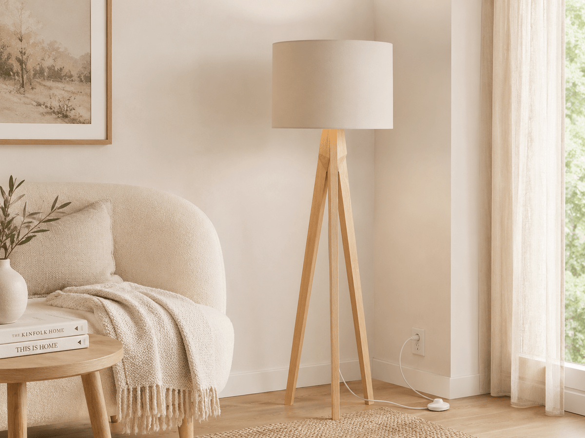 Plain Warm Sand Lampshade, Beige Ceiling or Table Lamp Shade - Shadow bright