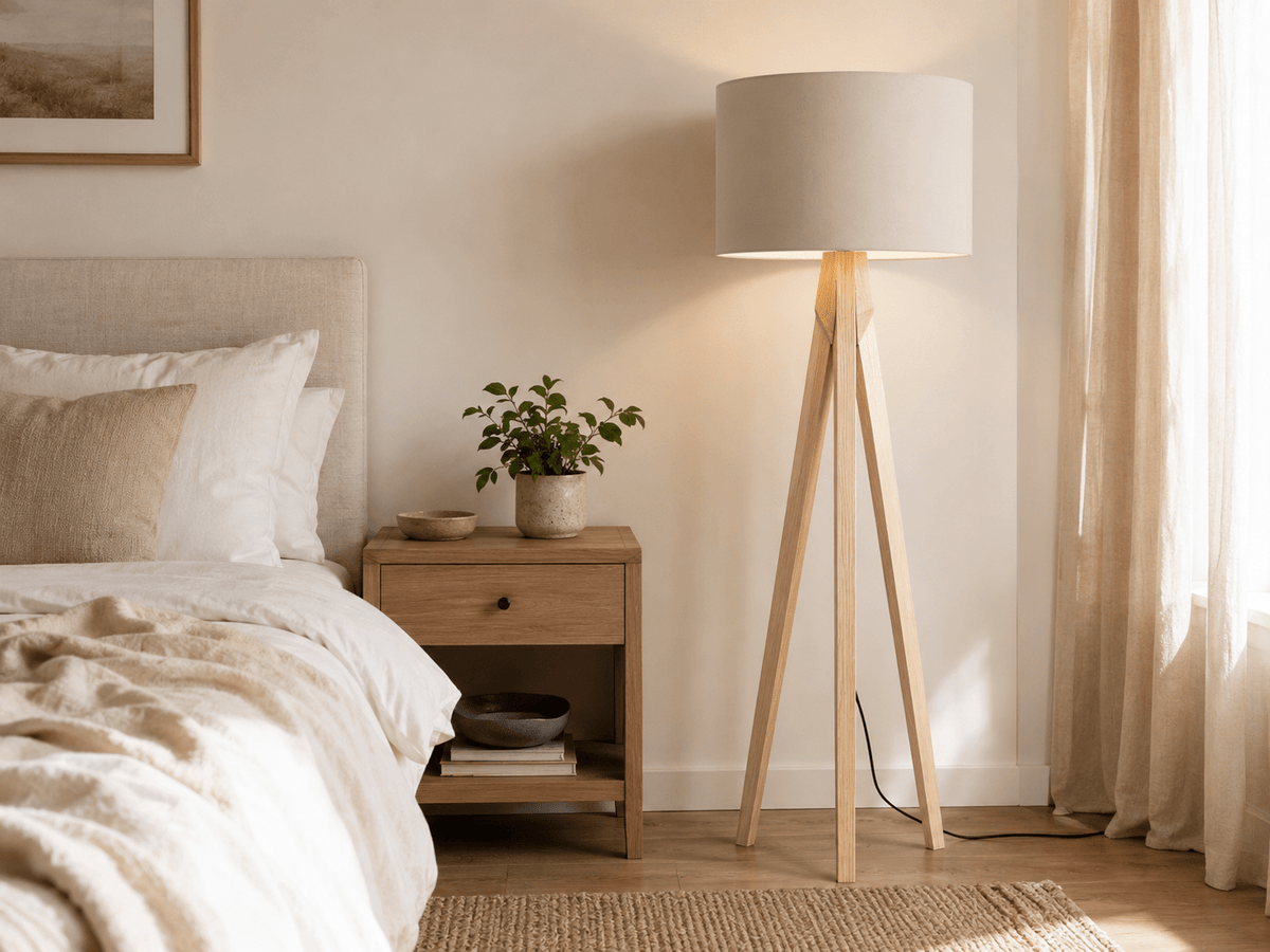 Plain Warm Sand Lampshade, Beige Ceiling or Table Lamp Shade - Shadow bright