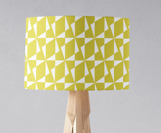 Yellow Retro Geometric Lampshade, Ceiling or Table Lamp Shade - Shadow bright