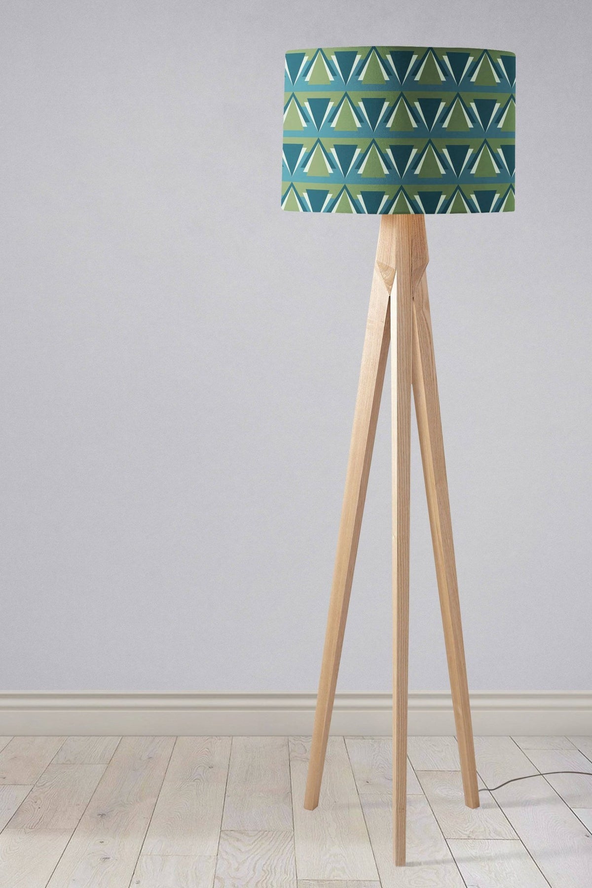 Green and Blue Art Deco Lampshade - Shadow bright