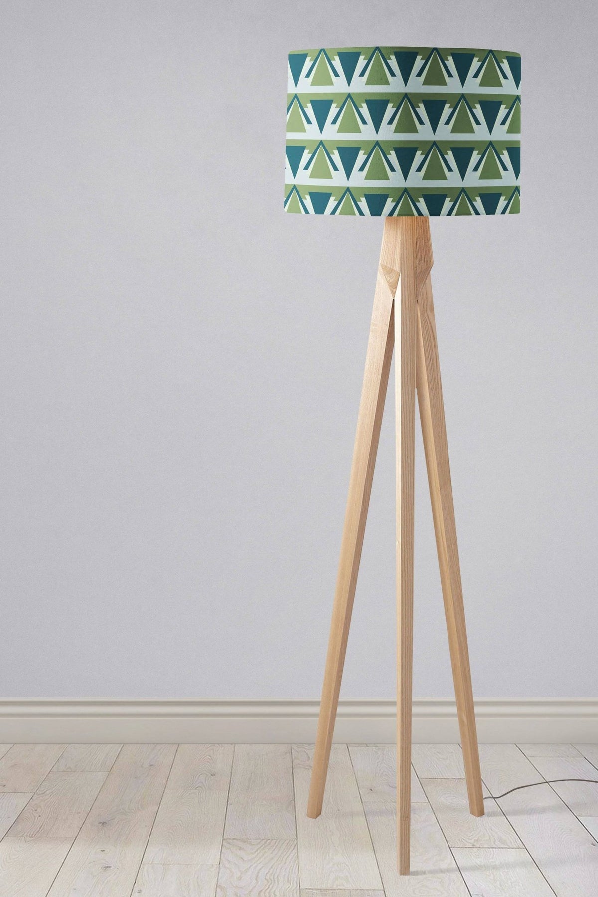 Green and Grey Art Deco Lampshade, Ceiling or Table Lamp Shade - Shadow bright