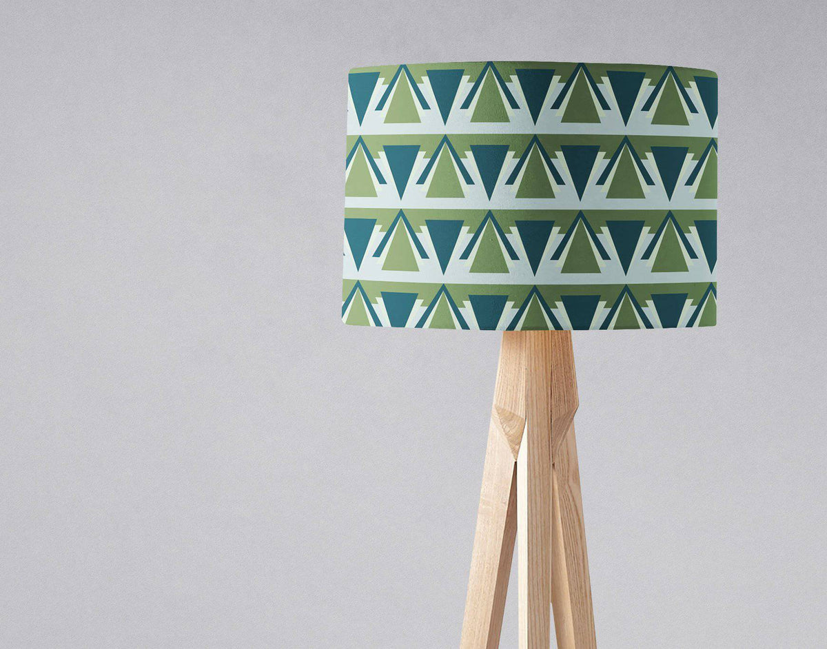 Green and Grey Art Deco Lampshade, Ceiling or Table Lamp Shade - Shadow bright