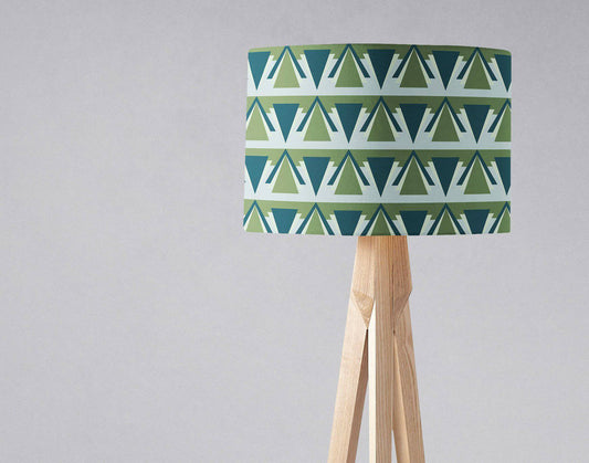 Green and Grey Art Deco Lampshade, Ceiling or Table Lamp Shade - Shadow bright